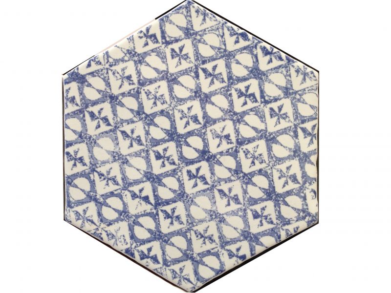 Boden- und Wandfliesen. Cuisine Mural - Hexagon marrakech azul Mosaico