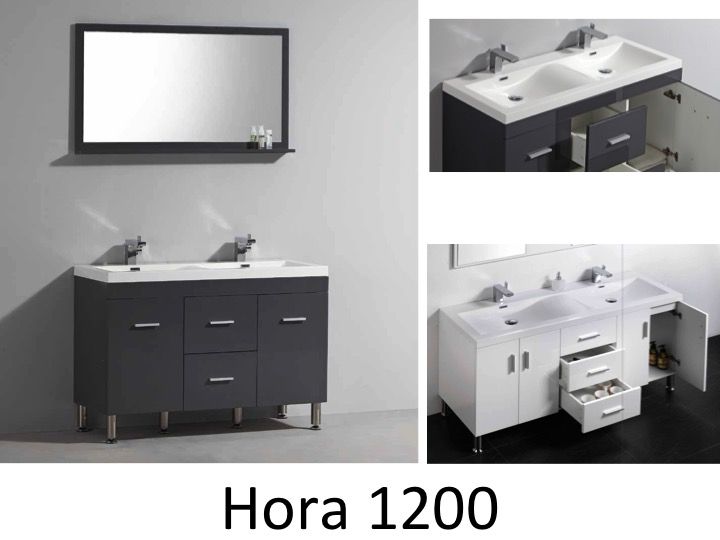~ , mit Doppelwaschbecken 120 cm, Weiß oder grau brllant HORA 1200 Badezimmermöbel Doppelwaschbecken Grau ~ , mit Doppelwaschbecken 120 cm, Weiß oder grau brllant HORA 1200