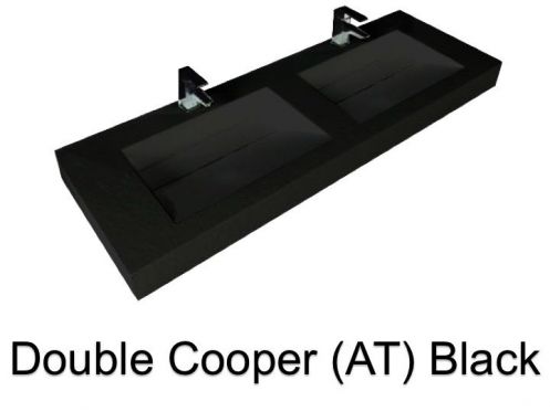 Waschbecken Largeur 180 - Doppel-Waschbecken Ausgesetzt oder