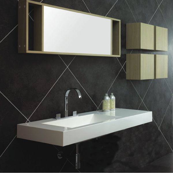 Waschbecken Largeur 160 - Waschbecken, Breite 160 cm , Kunstharz