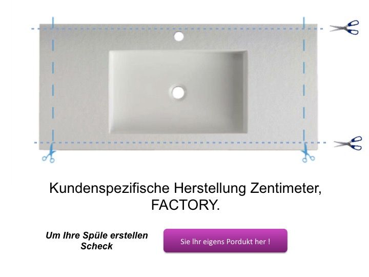 Waschbecken Largeur 180 - Doppel-Waschbecken Ausgesetzt oder