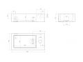 Waschtisch, 18 x 36 cm, Armatur rechts - FLUSH 3 RIGHT