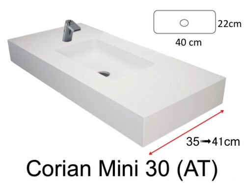 Waschbecken Corian (Type) - Sehr kleines Badezimmerwaschbecken, 50 x ... Waschbecken Corian (Type) - Sehr kleines Badezimmerwaschbecken, 50 x ...