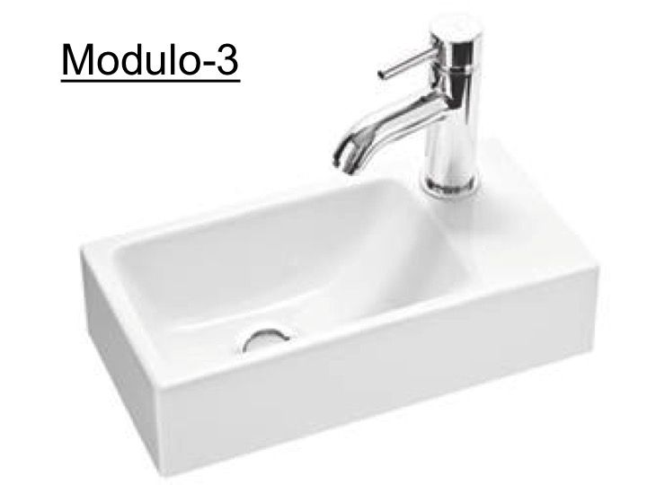 WC-Waschbecken mit Art-Deco-Design, mit matt schwarz lackiertem