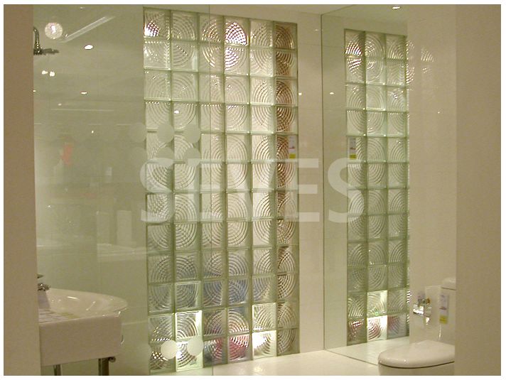 Glasblock Transparenter Block Gewellt Neutro Q19 O