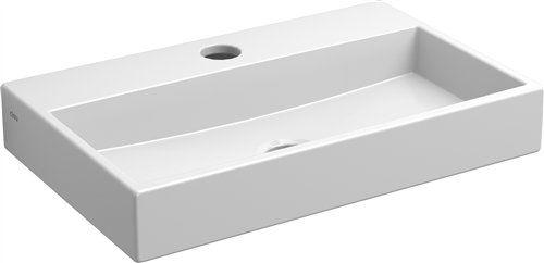 Waschbecken, 24 x 38 cm, weiße Keramik, mit Bohrhähnen - MiniWashMe CLOU