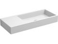 Handwaschbecken, 19 x 45 cm, Strand links, Wandarmatur - MINI WASH ME 45 LEFT