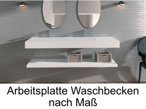 Arbeitsplatte aus massivem Material fr Waschbecken im Badezimmer - RODAS CF.