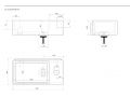 Design Handwaschbecken, 18 x 35 cm, Armatur rechts - NEW FLUSH 3 RIGHT