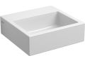 Waschbecken, 27 x 28 cm, weie Keramik, Wandarmaturen - FLUSH 1 