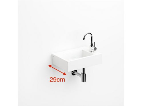 Waschtisch, 29 x 43 cm, Ablage rechts - FLUSH 2 PLUS