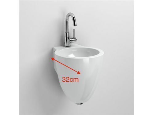 Design-Waschtisch, mit Hahnloch - FLUSH 6