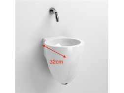 Design-Waschtisch, ohne Hahnbohrung - FLUSH 6