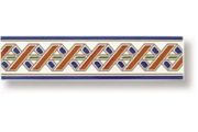 KALABROTE 7 - 7 x 28 cm, Wandfliesen im orientalischen Stil.