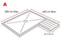Kundenspezifische Duschwanne mit Trockenbereich - DRYING ZONE XL