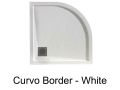 Runde Duschwannen mit Rand aus Mineralharz - CURVO BORDER