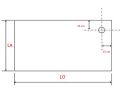 Duschwanne mit Auslass im linken Winkel - CORNER links