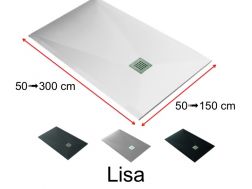 Duschwannen, sehr groß, glatte Oberfläche - LISA