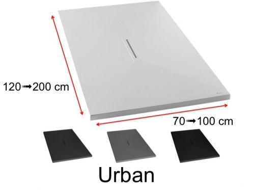 Design-Duschwanne mit zentralem Ablauf - URBAN