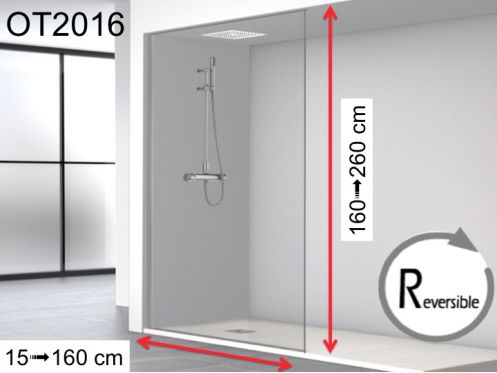 Feste Duschwand, vom Boden bis zur Decke - OT 2016