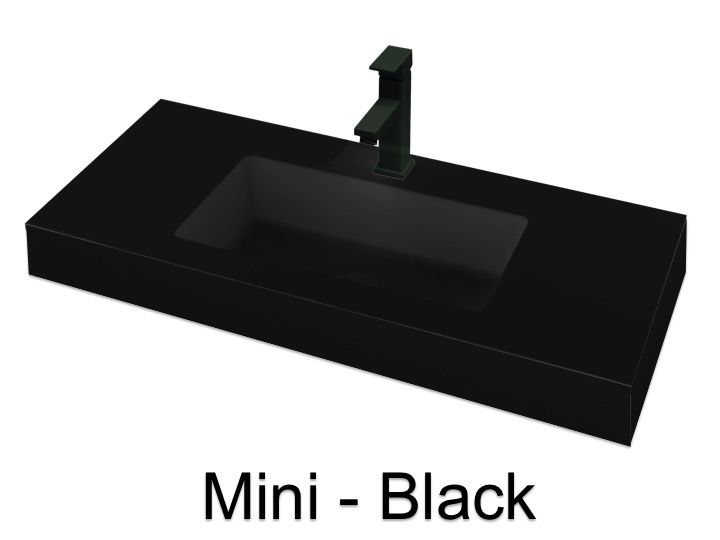 Waschtischplatte - Waschbecken 121 x 40 cm, klein, hängend oder