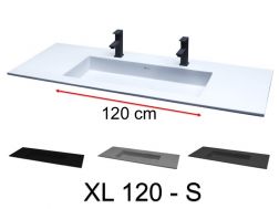 Waschtischplatte mit eingebautem Waschtisch nach Maß aus Mineralharz