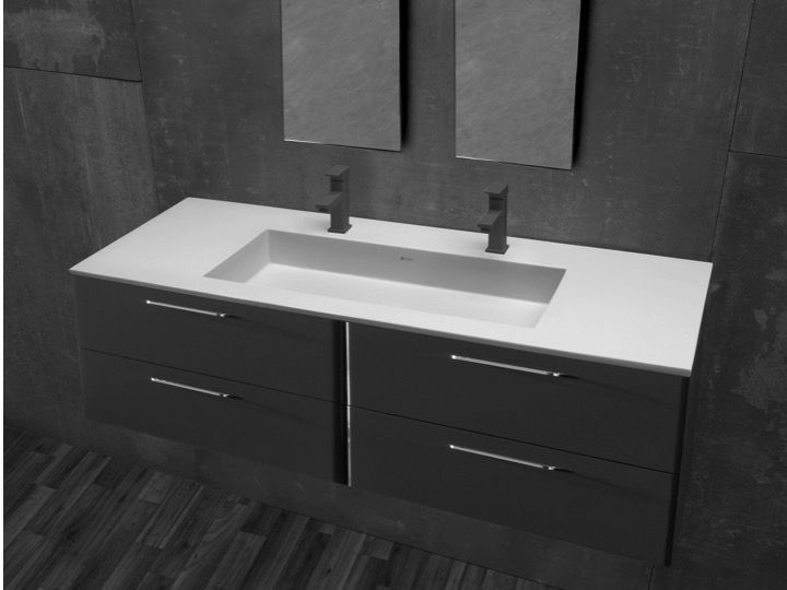 Doppelwaschbecken 140 cm - Großes Waschbecken von 120 cm - zum
