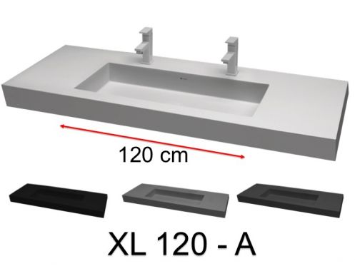Doppelwaschbecken 140 cm - Großes Waschbecken von 120 cm - zum