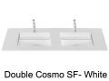 Doppelwaschtischplatte, 121 x 46 cm, Waschbecken Waschbecken - COSMO SF Double