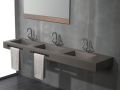 Waschtisch, 200 x 50 cm, Drei Einbauwaschbecken - CONTRACT X3
