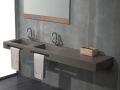Waschtisch, 300 x 50 cm, zwei Einbauwaschtische - CONTRAT X2