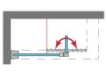 Feste Duschwand mit ausziehbarer Klappe, die sich auf Glas ffnet - ORLY V.