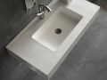 Arbeitsplatte mit integriertem Waschbecken, 50 x 80 cm, aus Mineralharz mit fester Oberflche - CLASSIC RG