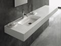 Arbeitsplatte mit integriertem Waschbecken, 50 x 80 cm, aus Mineralharz mit fester Oberflche - CLASSIC RG