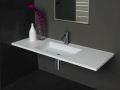 Arbeitsplatte mit integriertem Waschbecken, 50 x 80 cm, aus Mineralharz mit fester Oberflche - CLASSIC RG