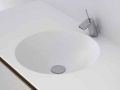 Arbeitsplatte mit integriertem runden Becken, 50 x 80 cm, aus Mineralharz mit fester Oberflche - DOUBLE CIRCULAR RG