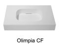 Design-Waschbecken, 50 x 80 cm, aus Mineralharz mit fester Oberflche - OLIMPIA 40 RG