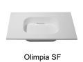 Design-Waschbecken, 50 x 80 cm, aus Mineralharz mit fester Oberflche - OLIMPIA 60 RG