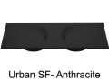 Doppelwaschtischplatte, 100 x 46 cm, hngend oder stehend, runde Form - URBAN 35 DOUBLE
