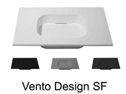 Design-Waschtischplatte, 70 x 50 cm, h�ngend oder stehend, aus Mineralharz - VENTO 40 SF