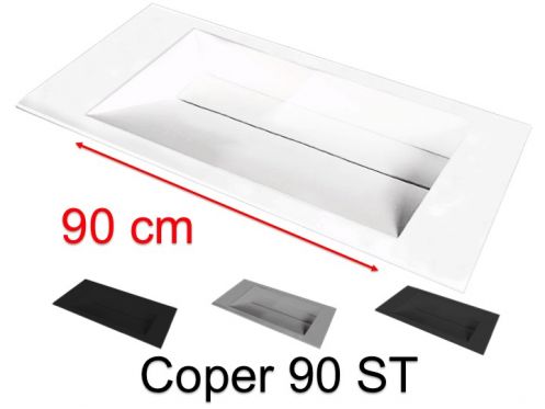 Doppelwaschtischplatte, 50 x 150 cm, Waschbecken 30 x 90 cm - COPER 90 ST