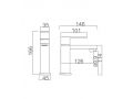 Waschtischarmatur, Mischer, gerade / quadratische Form, Hhe 166 oder 300 mm - GRENADE CHROME