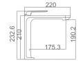 Design Waschtischarmatur, Mischbatterie, Hhe 144 und 233 mm - JEREZ CHROME