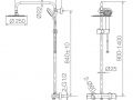 Duschsule, thermostatisch - SARAGOSSE CHROME