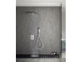 Eingebaute Dusche, Mischbatterie und Knopf 25 x 25 - HUELVA CHROME