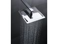 Eingebaute Dusche, Mischbatterie und Knopf 25 x 25 - HUELVA CHROME