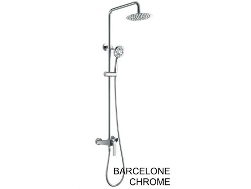 Design Duschsule, Mischbatterie, rund  20 cm - BARCELONE CHROME