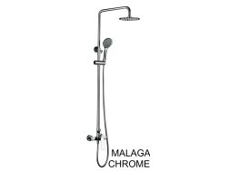 Duschsäule, Mischbatterie, rund 20 cm - MALAGA CHROME