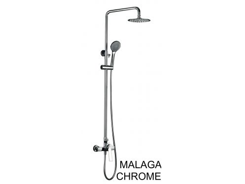 Duschsule, Mischbatterie, rund 20 cm - MALAGA CHROME