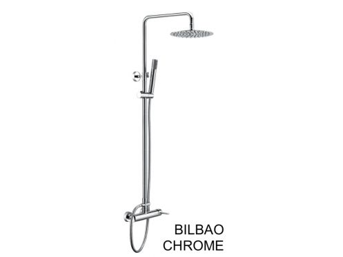 Duschsule, Mischbatterie, rund 20 cm - BILBAO CHROME